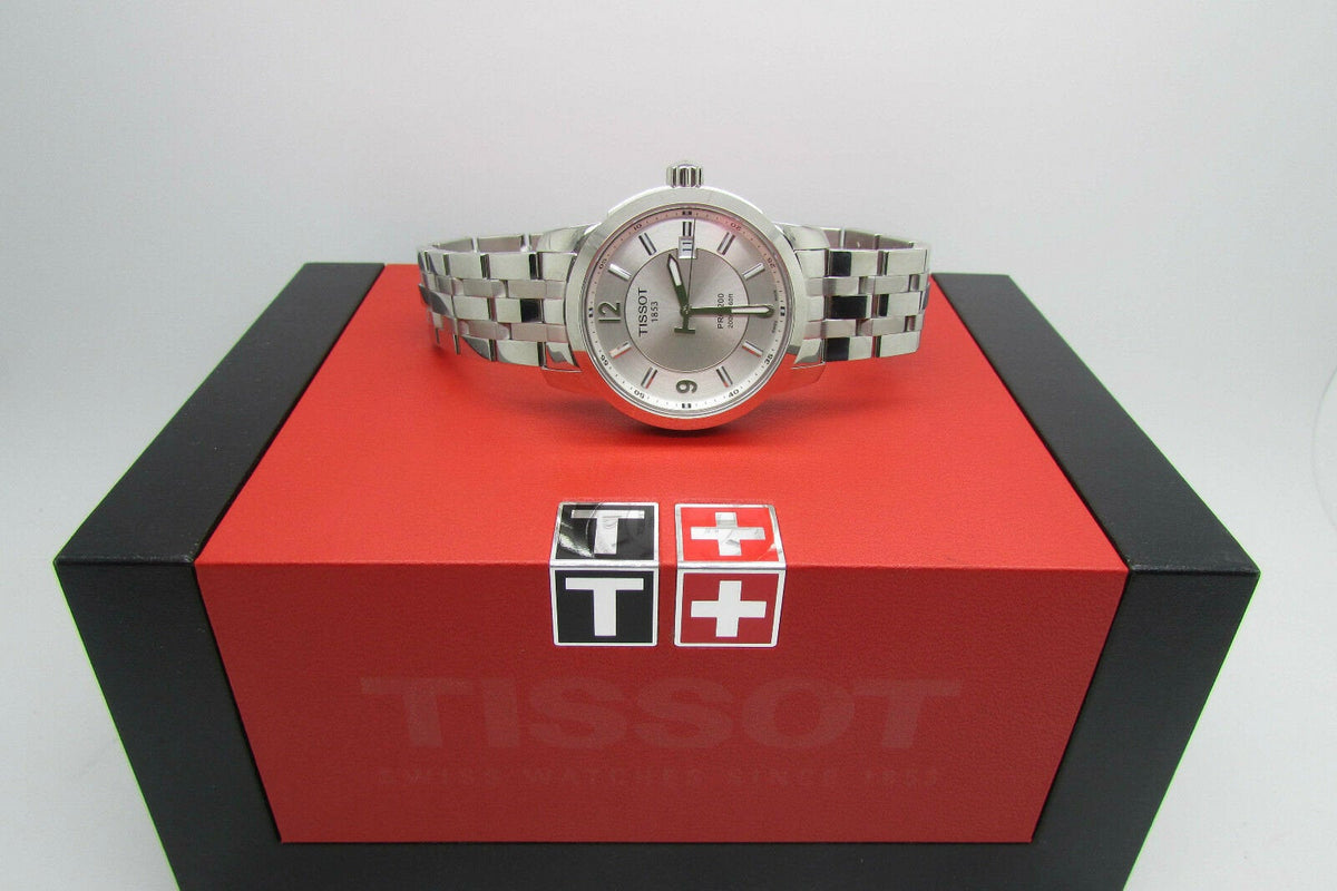 Tissot Men s T0144101103700 Prc 200 Silver Dial Stainless Steel Br