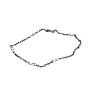 14K White Gold Link Paperclip Chain