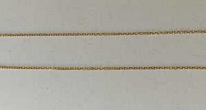 14K Pretty Yellow Gold Diamond Cut Tight Link Chain 18 inches 1.4 grams