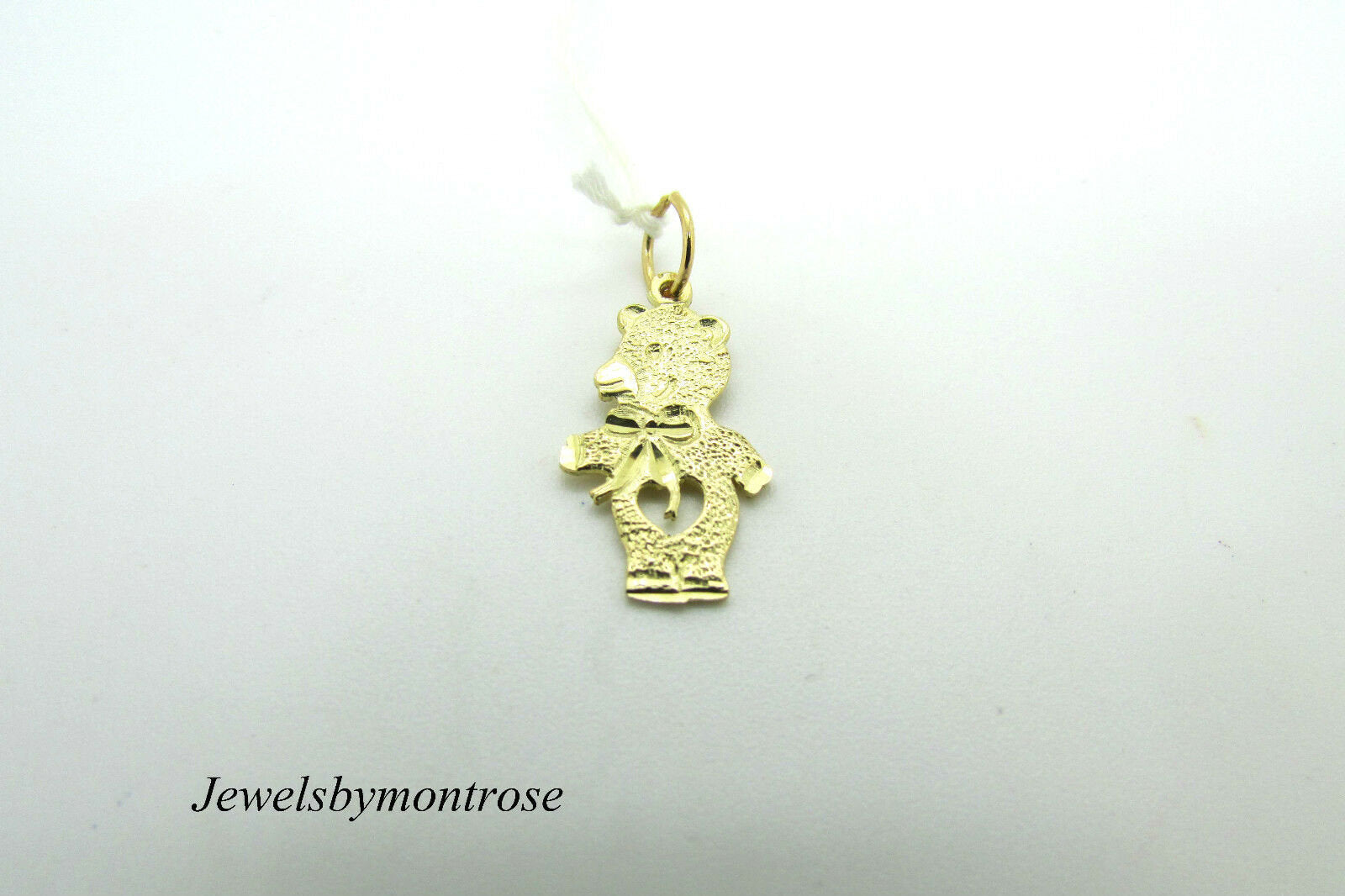 14K Yellow Gold Cute Teddy Bear Charm/Pendant 0.7 Grams