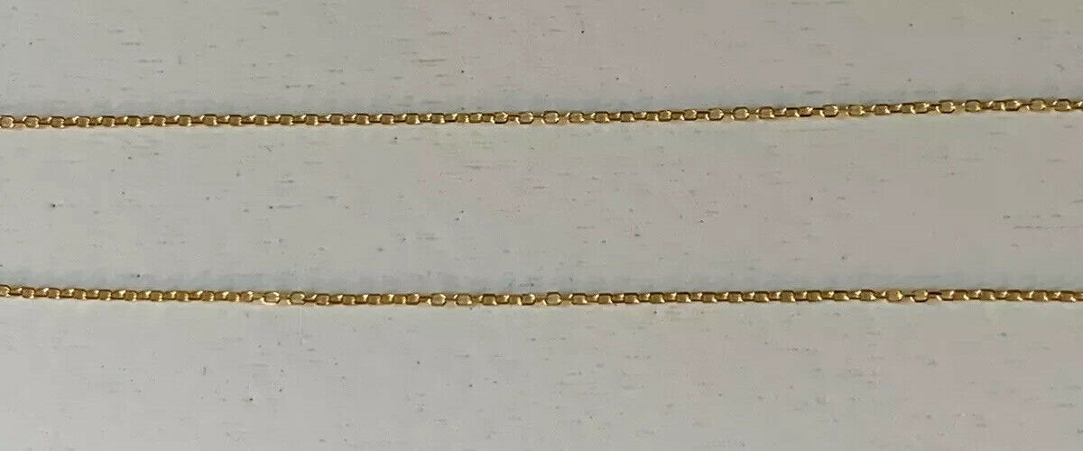 14K Pretty Yellow Gold Diamond Cut Tight Link Chain 16 Inches 1.8 Grams