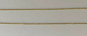 14K Pretty Yellow Gold Diamond Cut Tight Link Chain 16 Inches 1.8 Grams