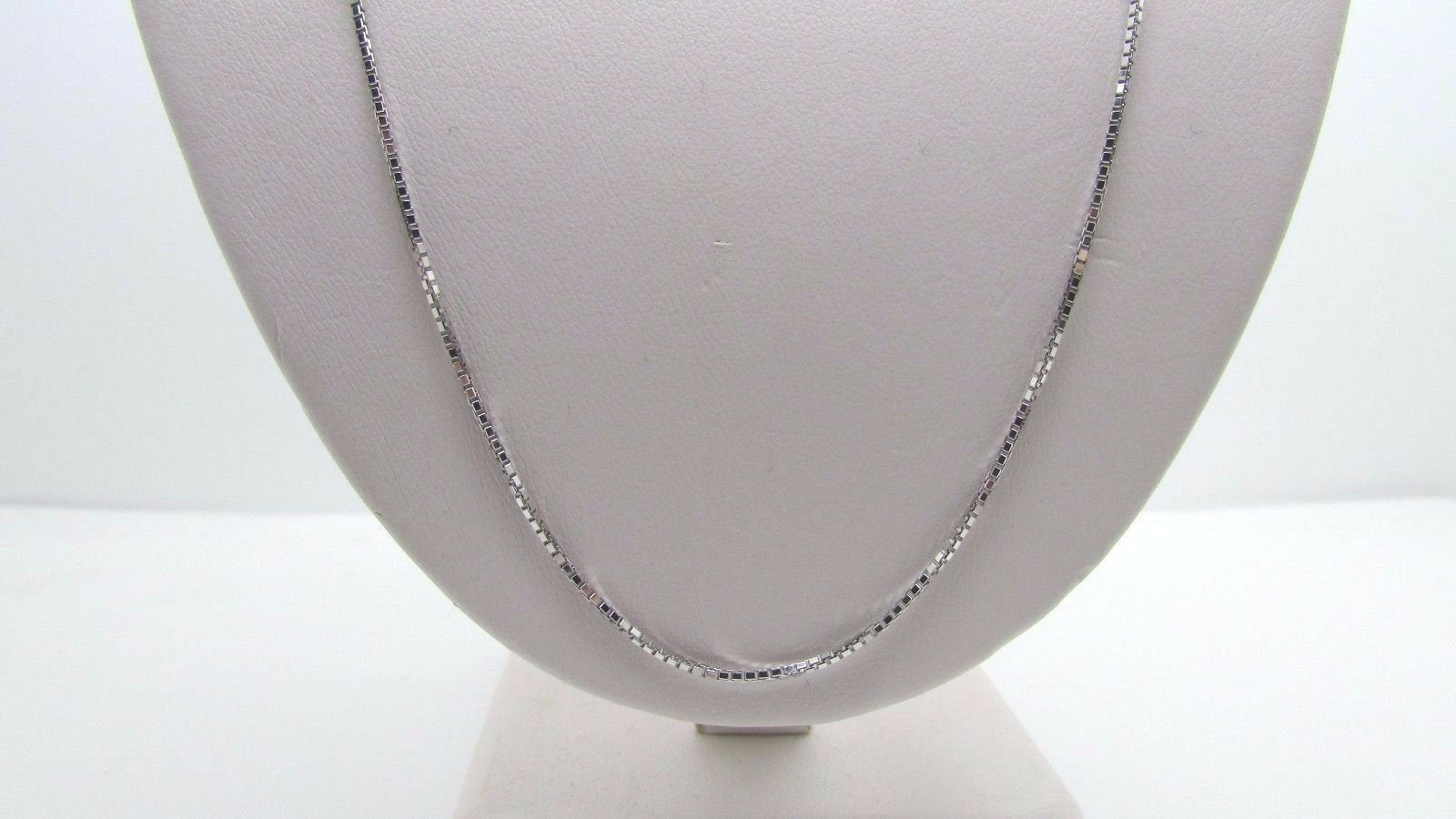 14K Pretty White Gold Box Chain 18 Inches 3.20 Grams