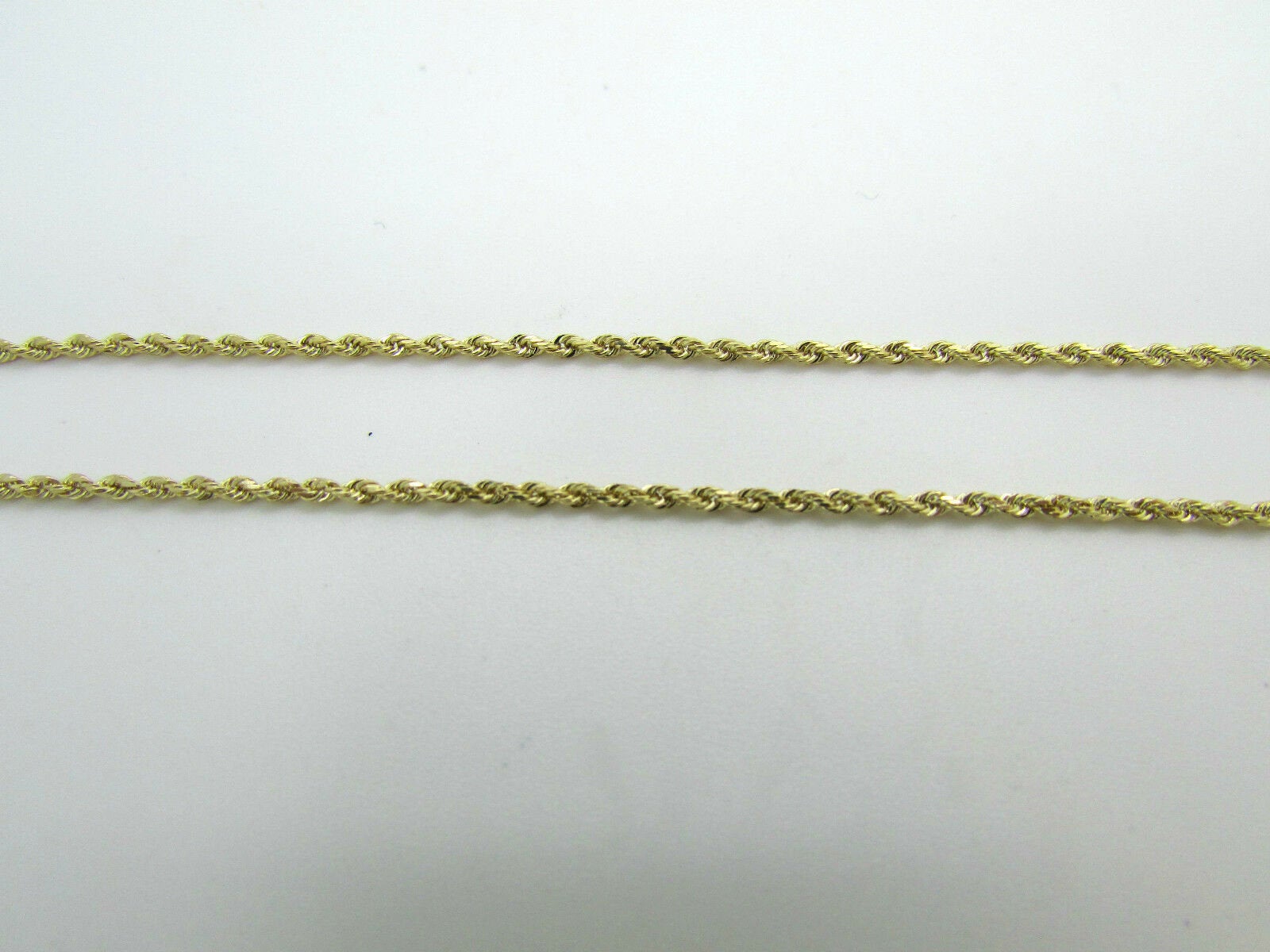 14K Pretty Yellow Gold Rope Chain Anklet 1.9 Grams 9 Inches Long 1Mm Wide