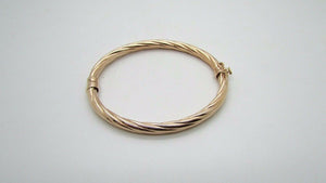 14K Pretty Rose Gold Thick Twisted Bracelet 8.3 Grams