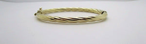 14K Pretty Yellow Gold Thick Twisted Bracelet 7.8 Grams