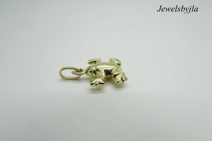 14K Yellow Gold Cute Frog Pendant/Charm 1.5 Grams