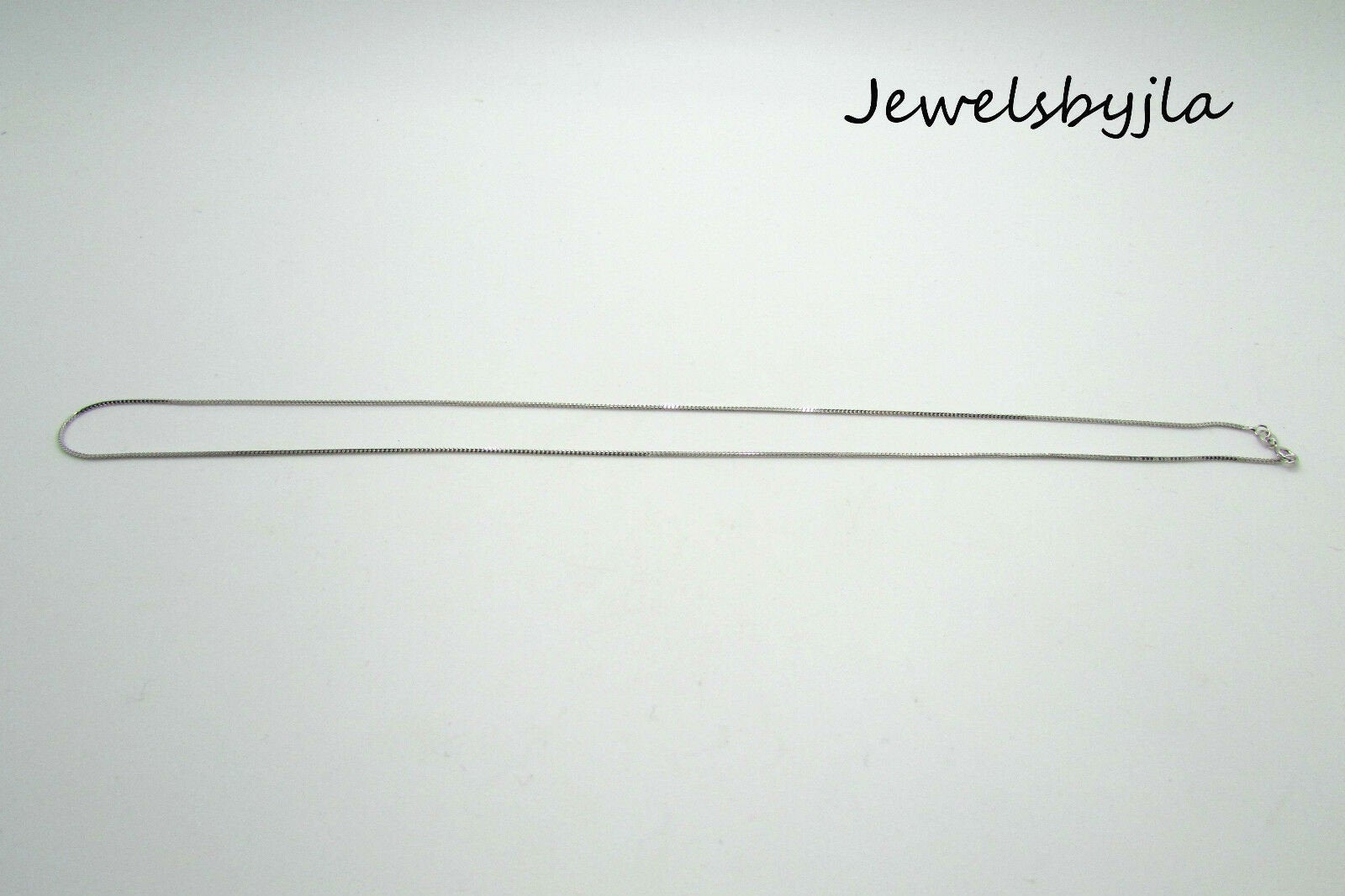 14K Pretty White Gold Square Foxtail Chain 18 Inches 1.8 Grams .80 Mm