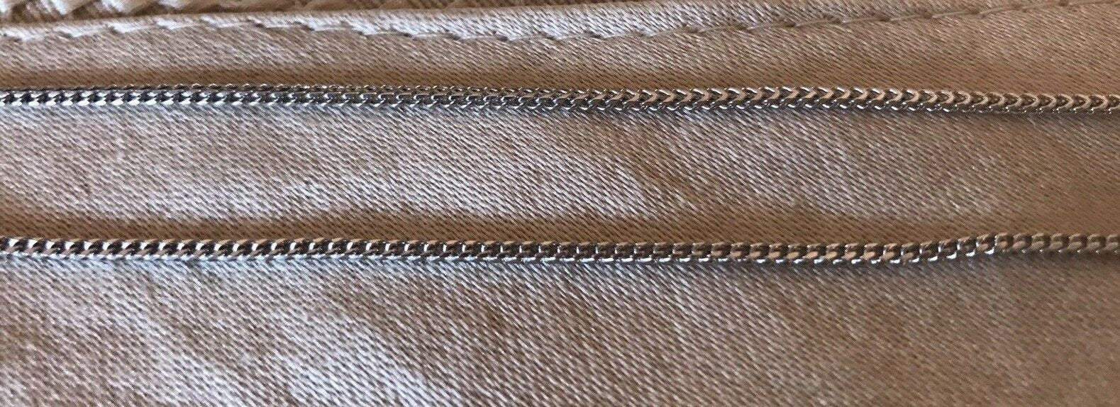 14K Pretty White Gold Foxtail Chain 16 Inches 6.5 Grams Made In Italy