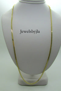 14K Pretty Yellow Gold Foxtail Chain 20 Inches 6.5 Grams Made In Italy