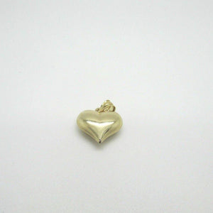 14K Pretty Yellow Gold 3-D Puffed Heart Pendant 0.7 Grams