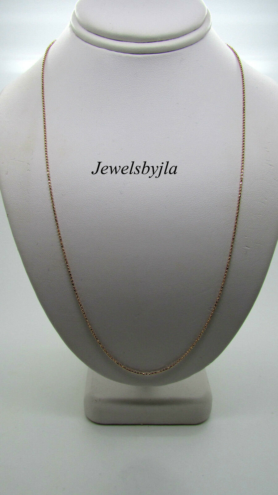 14K Pretty Rose Gold Ball Chain 18 Inches 2 Grams Made In Italy