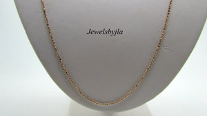 14K Pretty Rose Gold Ball Chain 18 Inches 2 Grams Made In Italy