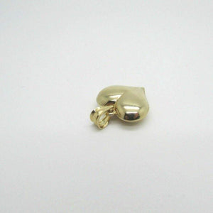 14K Pretty Yellow Gold 3-D Puffed Heart Pendant 0.7 Grams