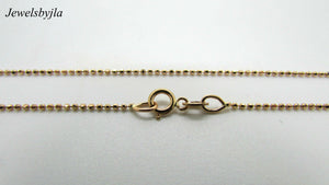 14K Pretty Rose Gold Ball Chain 18 Inches 2 Grams Made In Italy