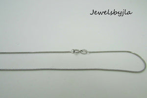 14K Pretty White Gold Foxtail Chain 16 Inches With Secure Clasp 1.6 Grams