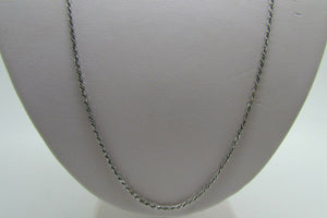 14K White Gold Pretty Rope Chain 18 Inches 3 Grams
