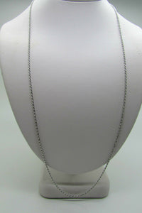 14K White Gold Pretty Rope Chain 20 Inches 3.1 Grams 1.3 Mm