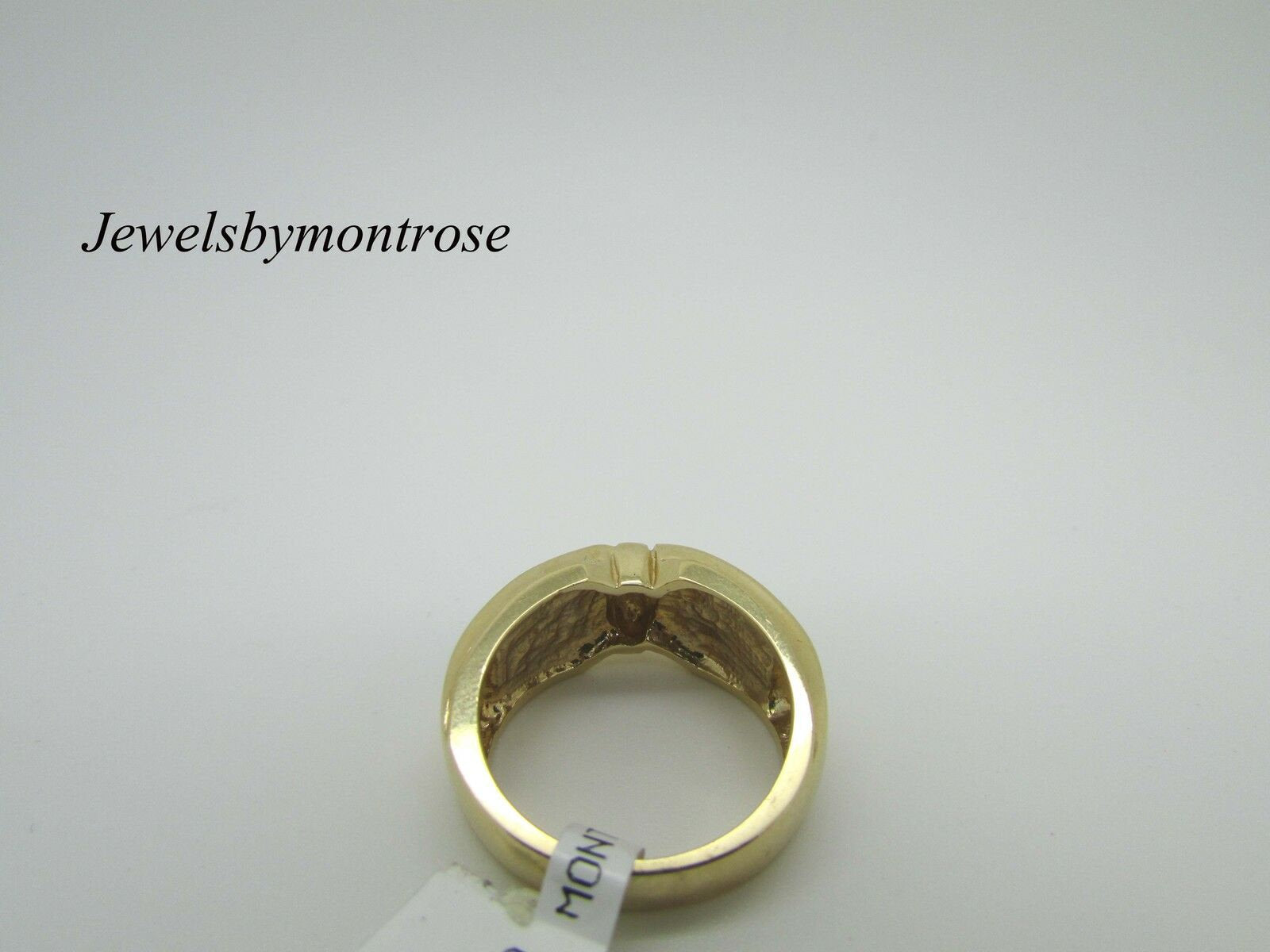 14K Pretty Yellow Gold Thick Blue and Green Opal Ring 8.6 Grams