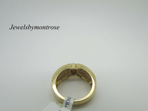 14K Pretty Yellow Gold Thick Blue and Green Opal Ring 8.6 Grams