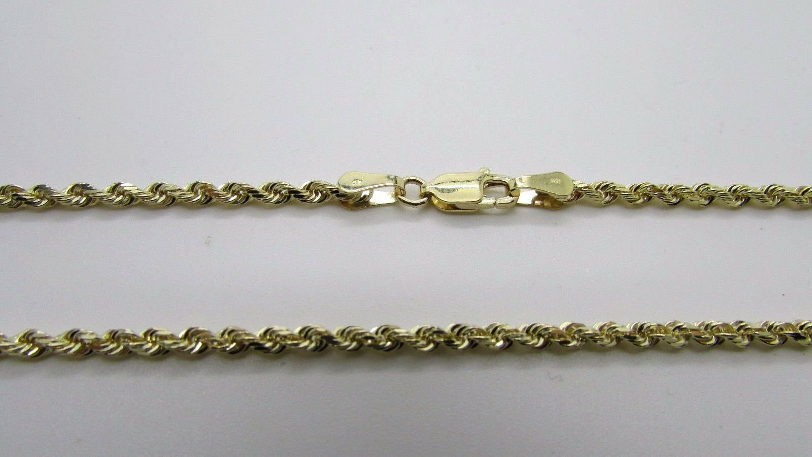 14K Pretty Yellow Gold Rope Chain 22 Inches 10.5 Grams 3Mm