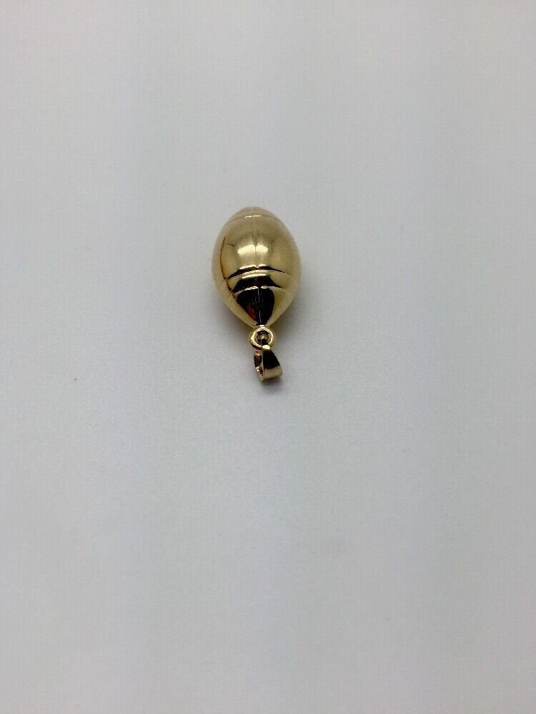 14K Yellow Gold Puffed Football Pendant/Charm 1.3 Grams