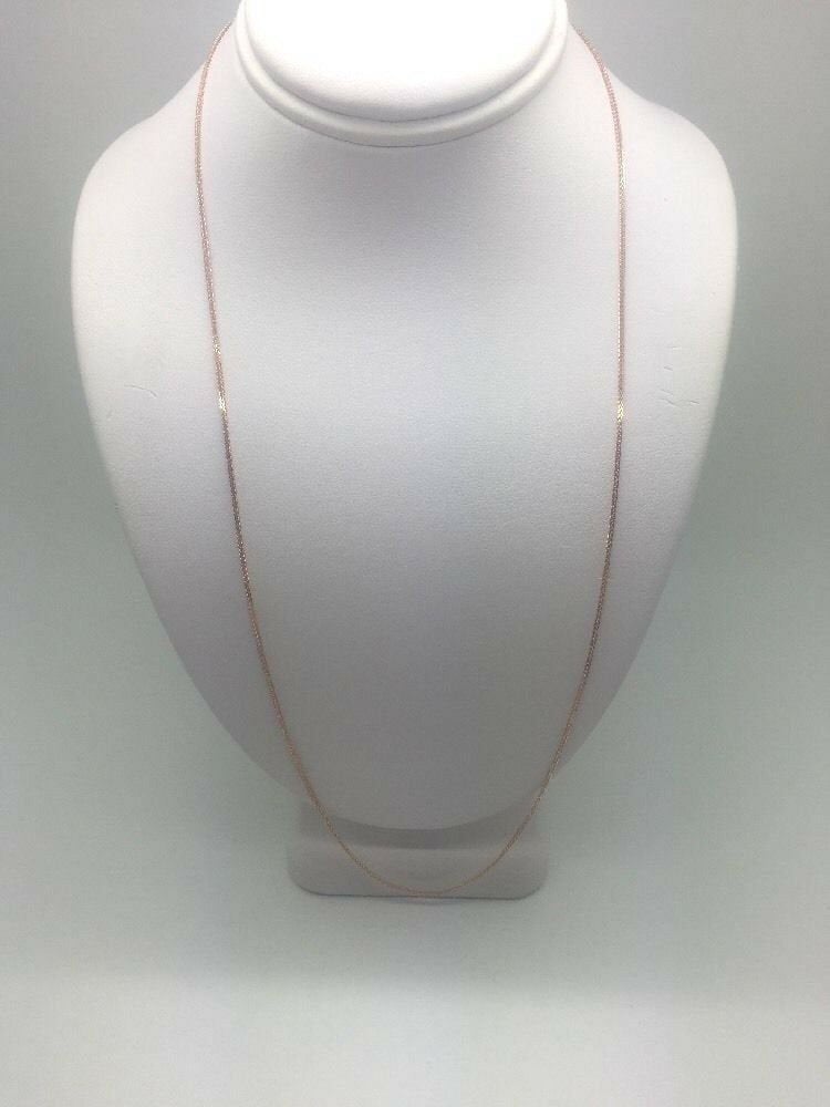 14K Pretty Rose Gold Foxtail Chain 18 Inches 2.5 Grams 1 Mm