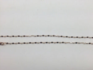 14K Two Tone Diamond Cut 16 Inches Shiny Flat Disc Chain 2.1 Grams