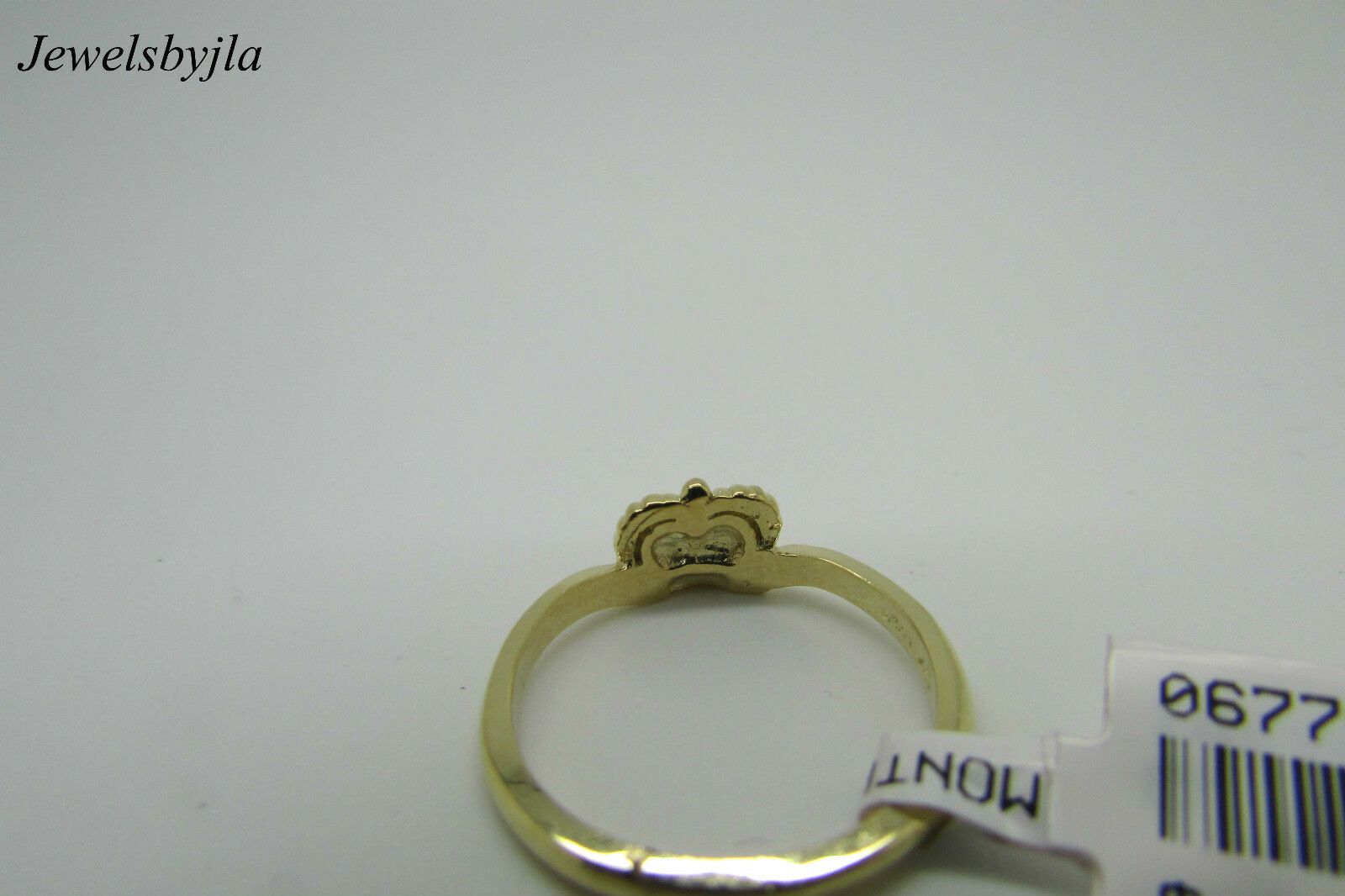 14K Yellow Gold Ladies Pretty Claddagh Ring Size 6.75 Weight 2.5 Grams