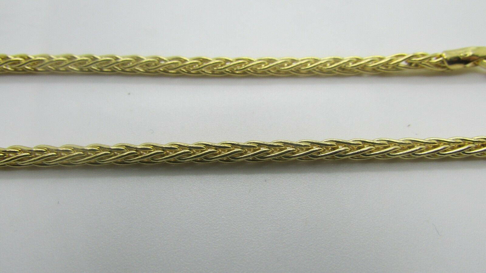 14K Pretty Yellow Gold Square Wheat Chain 26 Inches 19.4 Grams Made In Italy