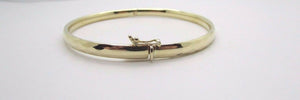 14K Pretty Yellow Gold Thick Hammered Bracelet 7 Grams