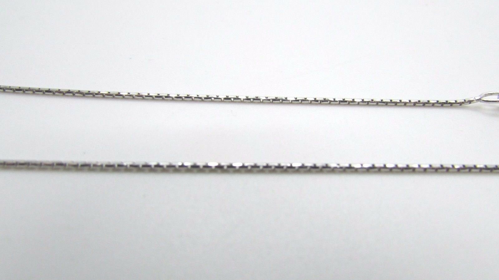 14K Pretty White Gold Tight Link Chain 18 Inches 2.4 Grams .90 Mm Italy