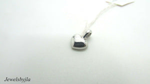 14K White Gold Cute Heart Charm/Pendant 0.6 Grams