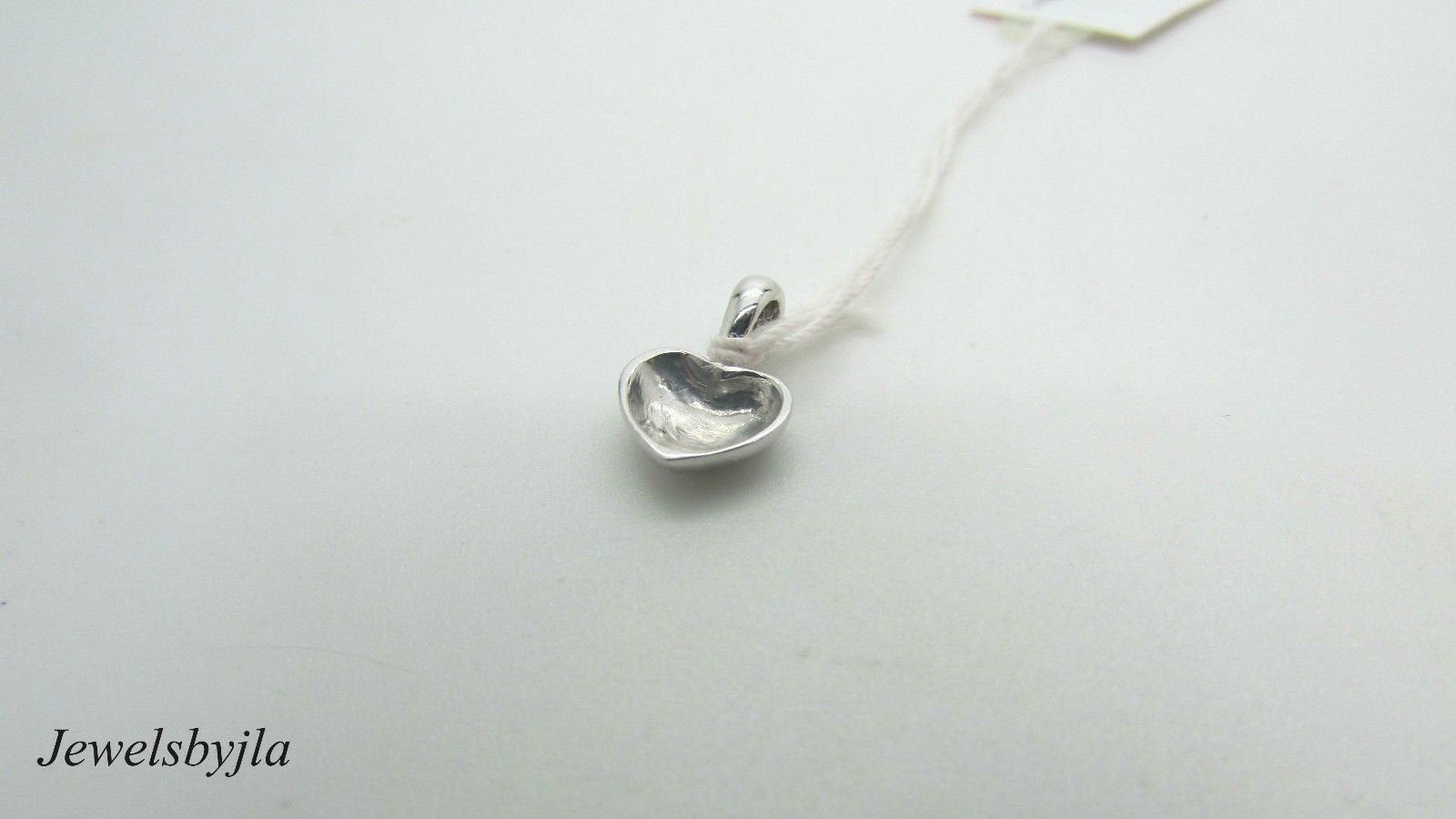 14K White Gold Cute Heart Charm/Pendant 0.6 Grams