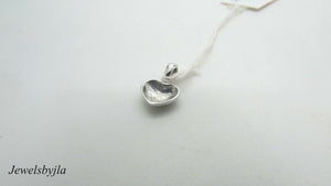 14K White Gold Cute Heart Charm/Pendant 0.6 Grams