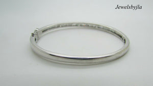 14K White Gold Pretty Girls Bangle With Baguette Diamonds 1.25 Cts 12 Grams