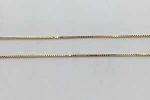 14K Pretty Shiny Yellow Gold Box Chain 24 Inches 3.1 Grams