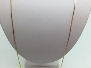 14K Pretty Shiny Yellow Gold Box Chain 24 Inches 3.1 Grams