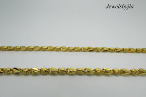 22K Pretty Yellow Gold Nugget Chain With Horseshoe Clasp 19 Inches 15.9 Grams