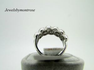 18K White Gold Ladies Ring Bezel And Pav Diamonds 0.40 Cts