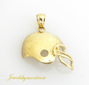 14K Solid Yellow Gold Football Helmet Charm/Pendant 3.0 Grams