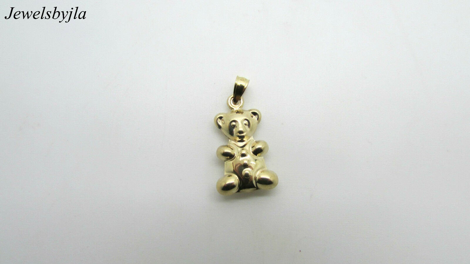 14K Pretty Yellow Gold Teddy Bear Pendant/Charm 2 Grams