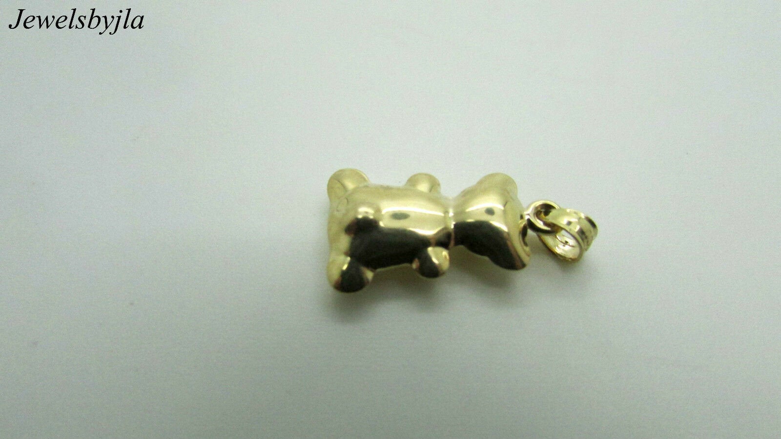 14K Pretty Yellow Gold Teddy Bear Pendant/Charm 2 Grams