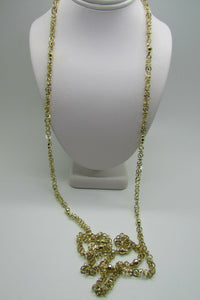 14K Pretty Yellow Gold High Polished Circular Disc Chain 10.6 Grams 38 &quot;1.5 Mm