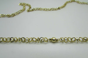 14K Pretty Yellow Gold High Polished Circular Disc Chain 10.6 Grams 38 &quot;1.5 Mm