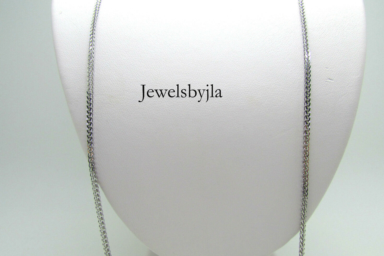 14K Pretty White Gold Foxtail Chain 22 Inches 5.7 Grams Made In Italy