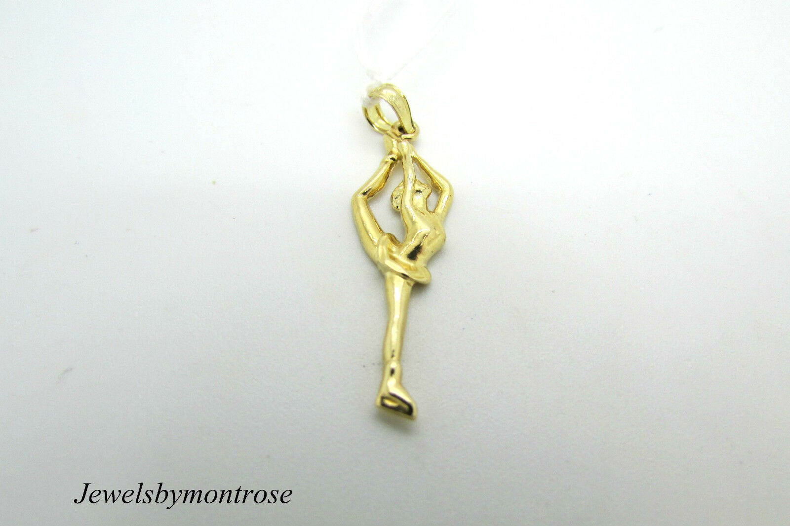 14K Solid Yellow Gold Pretty Ballerina Charm/Pendant