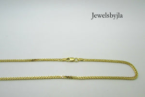 14K Pretty Yellow Gold Foxtail Chain 22 Inches 6.4 Grams Made In Italy