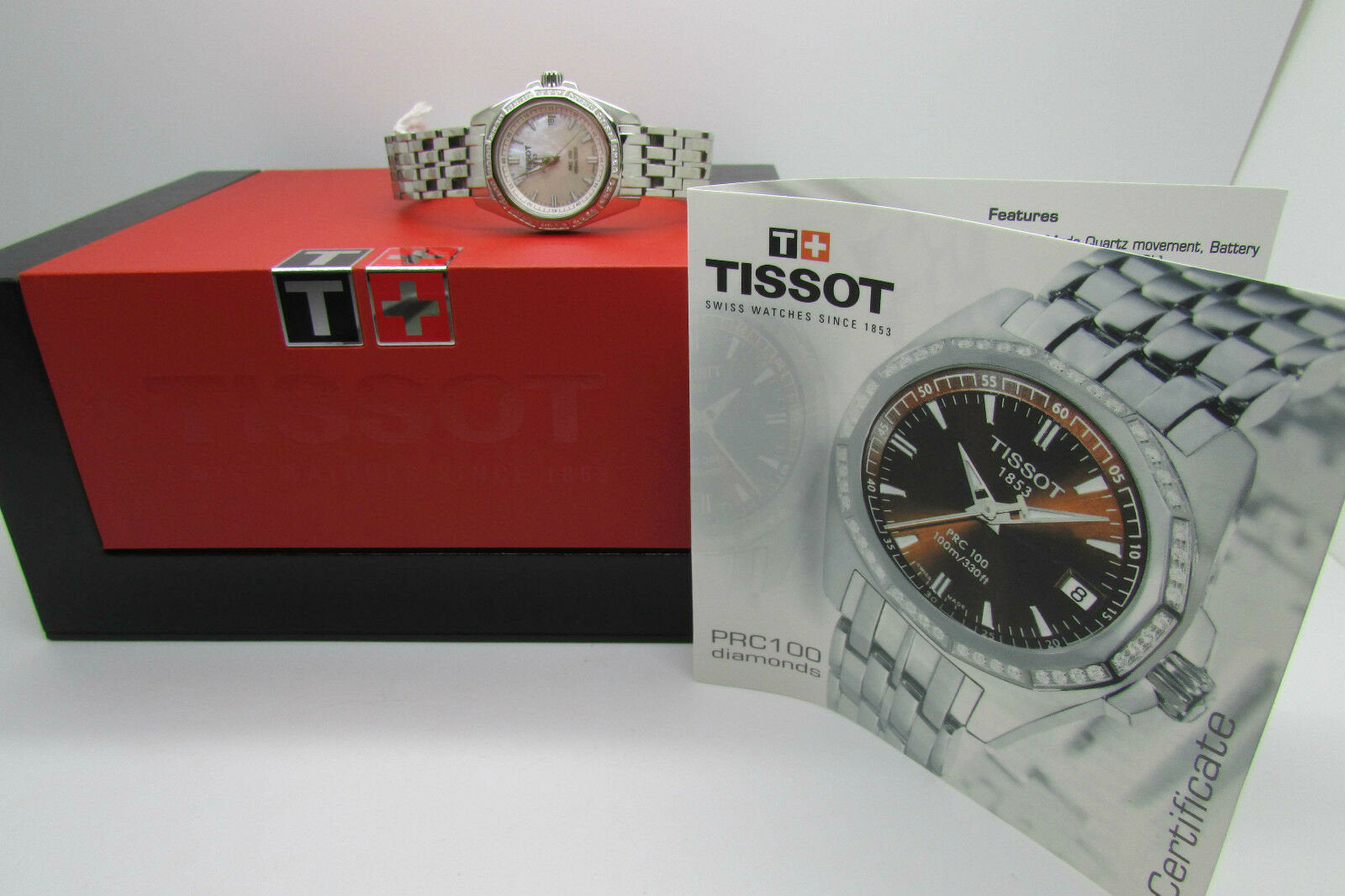 Tissot T22118121 Ladies Watch T-Sport Prc 100 Mother Of Pearl Diamonds Brand New