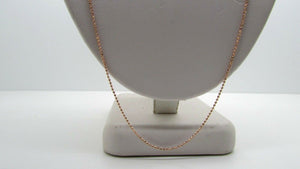 14K Pretty Rose Gold Ball Chain 20 Inches 2.1 Grams Made In Italy